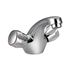 Verona Utility Mono Basin Mixer Tap Dual Handle Chrome