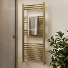 Verona Zephora Brushed Brass Designer Towel Rail