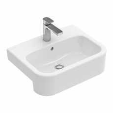 Villeroy & Boch Architectura Semi-Recessed Basin 550mm Wide - 1 Tap Hole