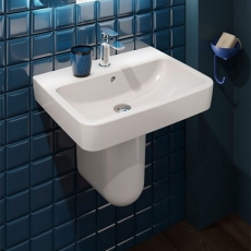 Villeroy & Boch Architectura Basin and Semi Pedestal 600mm Wide - 1 Tap Hole
