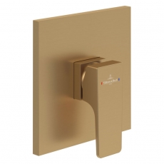 Villeroy & Boch Architectura Square Concealed Shower Valve Single Outlet - Brushed Gold