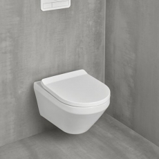Villeroy & Boch Architectura Round Rimless TwistFlush[e3] Wall Hung Toilet White Alpin - Soft Close Seat