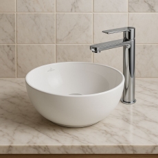 Villeroy & Boch Artis Round Sit-On Countertop Basin 325mm Diameter - 0 Tap Hole