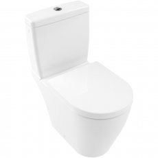 Villeroy & Boch Avento Rimless Close Coupled Toilet with Push Button Cistern - Soft Close Seat