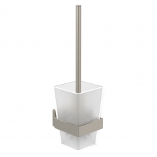 Villeroy & Boch Elements Striking Toilet Brush and Holder - Brushed Nickel Matt