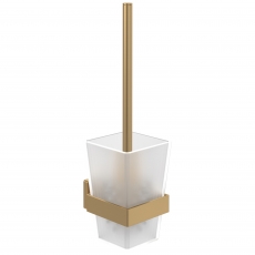 Villeroy & Boch Elements Striking Toilet Brush and Holder - Brushed Gold