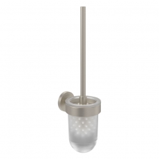Villeroy & Boch Elements Tender Toilet Brush and Holder - Brushed Nickel Matt
