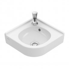 Villeroy & Boch O.novo Corner Wall Hung Basin 400mm x 320mm - 1 Tap Hole