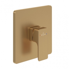 Villeroy & Boch Subway 3.0 Square Concealed Shower Valve Single Outlet - Brushed Gold