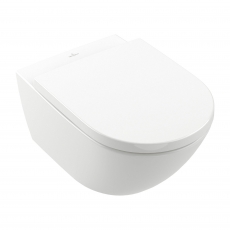 Villeroy & Boch Subway 3.0 Rimless Wall Hung Toilet with TwistFlush Stone White CeramicPlus - Soft Close Seat