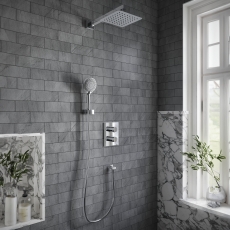 Villeroy & Boch Universal Dual Concealed Mixer Shower with Shower Handset and Square Fixed Head - Chrome