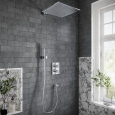 Villeroy & Boch Universal Dual Concealed Mixer Shower with Shower Handset and 350mm Square Fixed Head - Chrome
