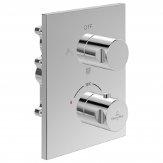 Villeroy & Boch Universal Thermostatic Concealed Shower Valve Three Outlet - Chrome