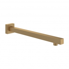 Villeroy & Boch Universal Showers Rain Wall Mounted Square Shower Arm 408mm Length - Brushed Gold