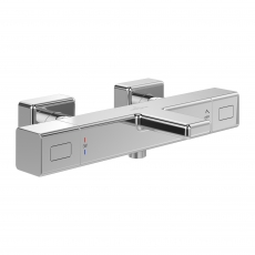 Villeroy & Boch Universal Thermostatic Square Bath Shower Mixer Tap - Chrome