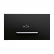 Villeroy & Boch ViConnect Angular Dual Button Toilet Flush Plate - Black Matt