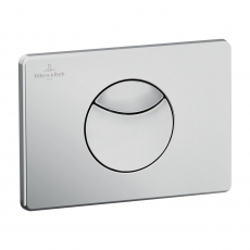 Villeroy & Boch ViConnect Dual Button Toilet Flush Plate - Brushed Chrome