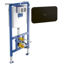 Villeroy & Boch ViConnect Wall Hung Toilet Frame 1120mm with Matt Black Flush Plate