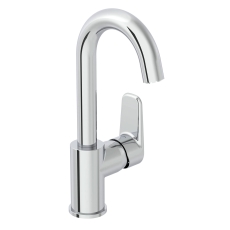 Vitra Flow Soft Single Lever Side Action Basin Mixer Tap - Chrome