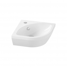 VitrA Integra Round Wall Hung Corner Basin 400mm - 1 Tap Hole