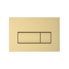 Vitra Loop Square Dual Flush Plate - Soft Gold