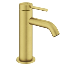 Vitra Minimax Round Compact Basin Mixer Tap - Brushed Brass