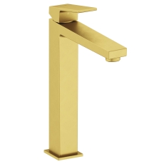 Vitra Minimax Square Tall Basin Mixer Tap - Brushed Brass