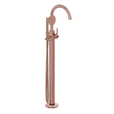 Vitra Origin Classic Freestanding Bath Shower Mixer Tap with Shower Kit - Soft Copper