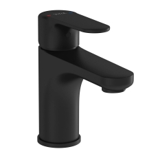 Vitra Root Round Compact Basin Mixer Tap - Matt Black