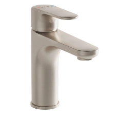 Vitra Root Round Basin Mixer Tap - Brushed Nickel