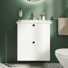 Vitra Root Classic Wall Hung 2-Drawer Vanity Unit with Basin 600mm Wide