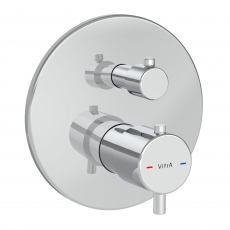 Vitra Round Thermostatic Concealed Shower Valve Single Outlet - Chrome