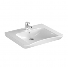 Vitra S20 Compact Special Needs Accessible Washbasin 650mm Wide 1 Tap Hole