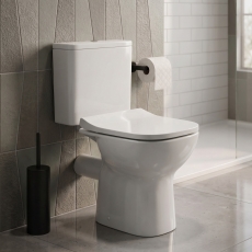 VitrA S20 Square Smoothflush Rimless Open Back Close Coupled Toilet (inc Soft Close Seat)