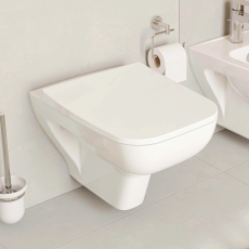 VitrA S20 Square Smoothflush Rimless Wall Hung Toilet (inc Soft Close Seat)