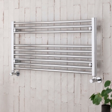 Vogue Focus Horizontal Chrome Heated Ladder Towel Rail