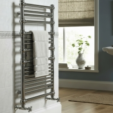 Vogue Penthouse Wall Mounted Heated Towel Rail 1100mm H x 550mm W - Chrome