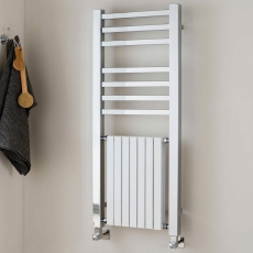Vogue Quadrate Harmonique Designer Heated Towel Rail 1200mm H x 500mm W - Chrome