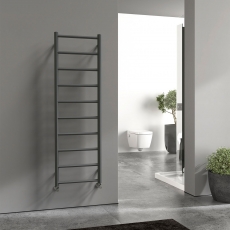 Vogue Rhomba Textured Grey Designer Aluminium Ladder Towel Rail