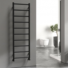 Vogue Rhomba Textured Black Designer Aluminium Ladder Towel Rail