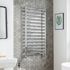 Vogue Serene Chrome Square Tube Designer Ladder Towel Rail