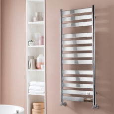 Vogue Vela Chrome Designer Heated Ladder Towel Rail