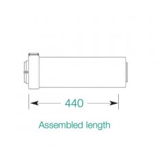 Warmflow HE 500mm Flue Kit Extension Pipe