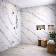 Wetroom Innovations Beta Hinged 1990mm Wet Room Glass Shower Screen