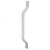 AKW 1000 Series Flat Ended Steel Grab Rail 610mm Length - White