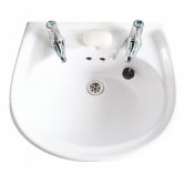 AKW Livenza Basin with Full Pedestal 450mm Wide - 2 Tap Hole