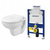 AKW Livenza Wall Hung Toilet with Geberit Duo Fixing Frame and Concealed Cistern