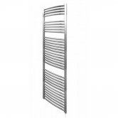 AKW LST Curved Heated Towel Rail 800mm H x 500mm W - Chrome