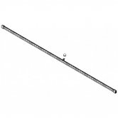 AKW Straight Shower Curtain Rail Including Fittings 1900mm Wide - Grey