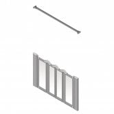 AKW Silverdale Clear Option M 900 Shower Screen 1200mm Wide - Non Handed
